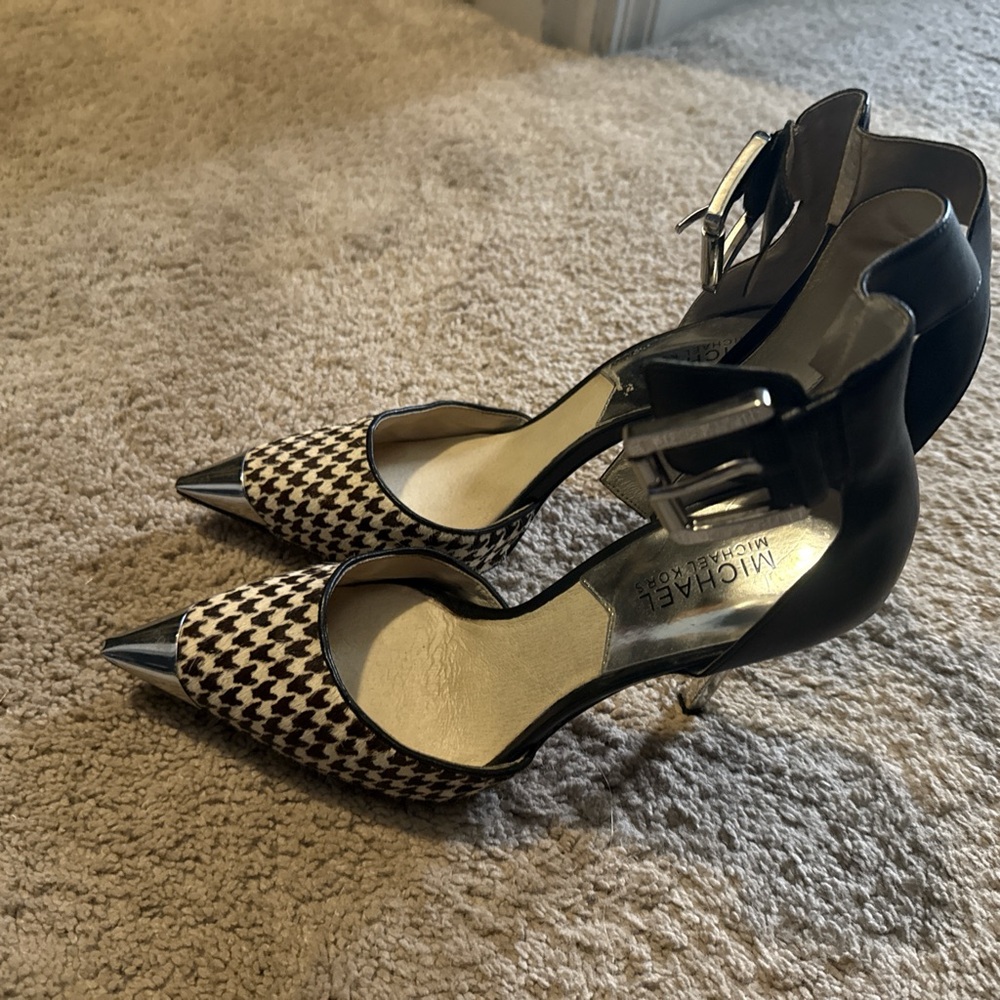 Michael Kors Black and White Women's Heels